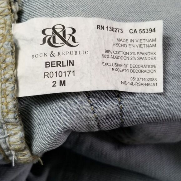 Rock and Republic Berlin Distressed Jeans Size 2 - Picture 7 of 8